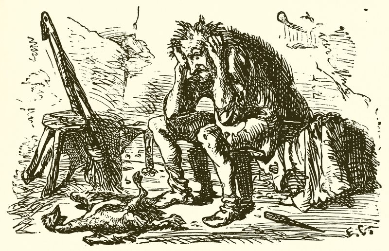 The Man and his Goose by Ernest Henry Griset