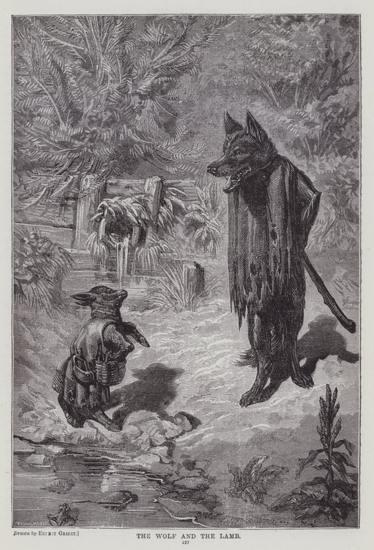 The Wolf and the Lamb by Ernest Henry Griset