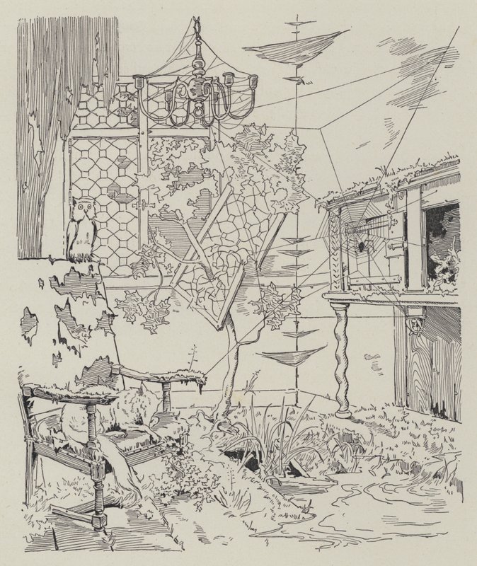 Scene from La Dame de Gai-Fredon, by Quatrelles (Ernest L