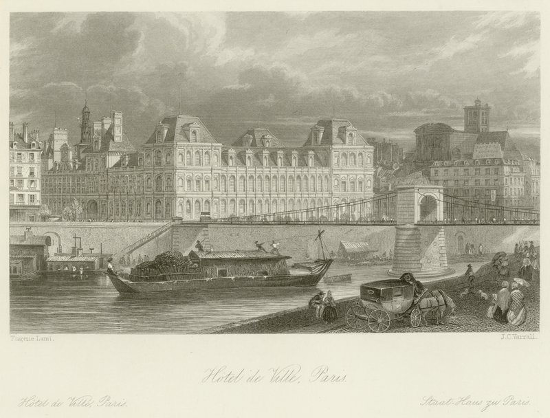 Hotel de Ville by Eugene-Louis Lami