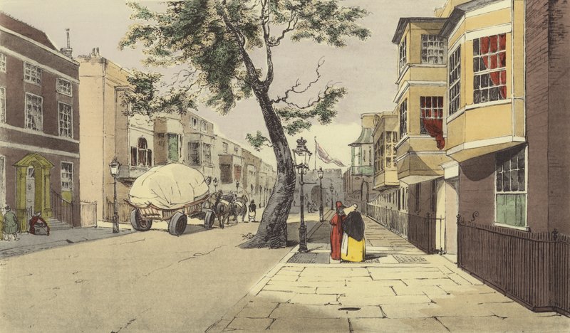 A Small Provincial Town by Eugene Louis after Lami