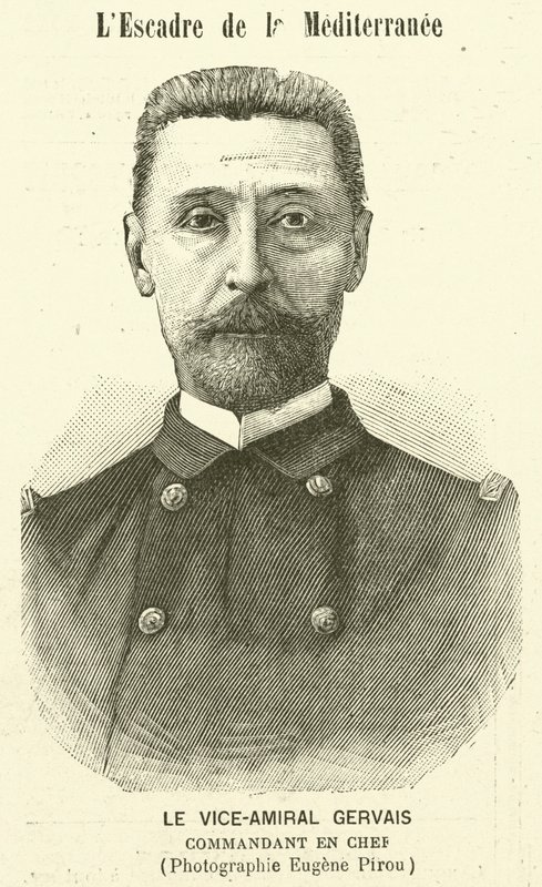 Vice-Admiral Gervais, Commander of the French Mediterranean Fleet by Eugene Pirou