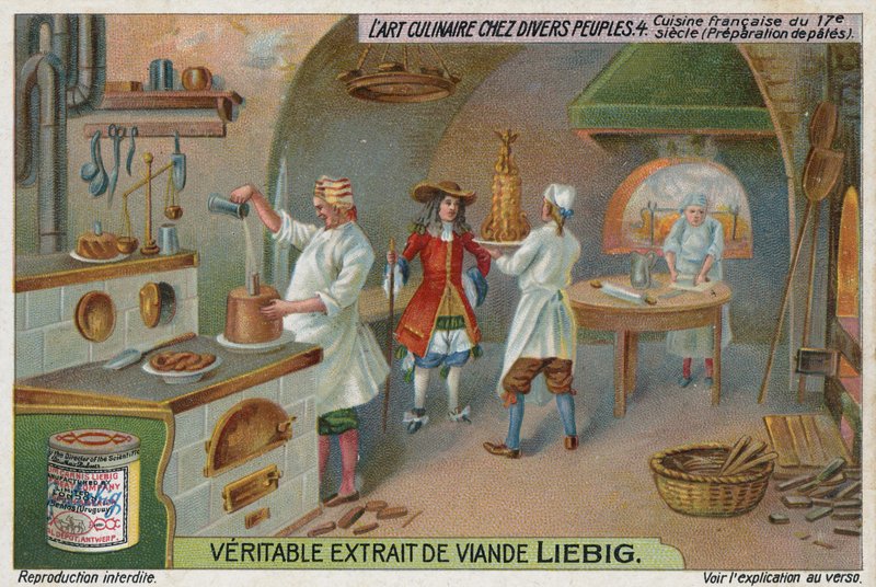 Making pates in a French kitchen, 17th Century by European School