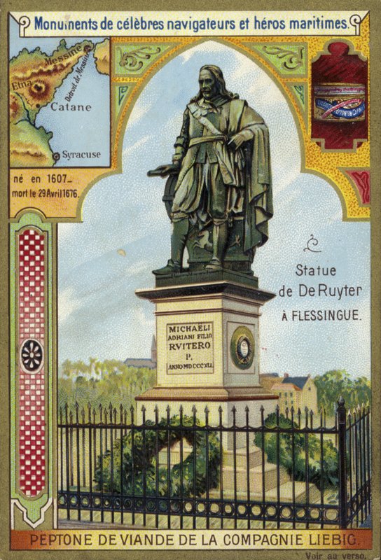 Statue of Michiel de Ruyter, Dutch admiral, Flushing, Netherlands by European School