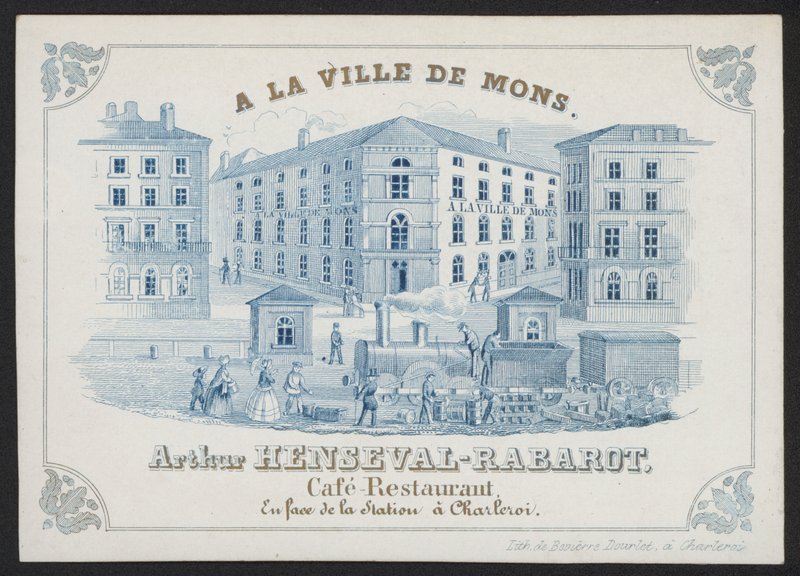 A La Ville De Mons, Arthur Henseval-Rabarot, Cafe Restaurant by European School
