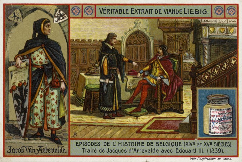 Agreement of a treaty between Jacob van Artevelde of Ghent and King Edward III of England, 1339 by European School