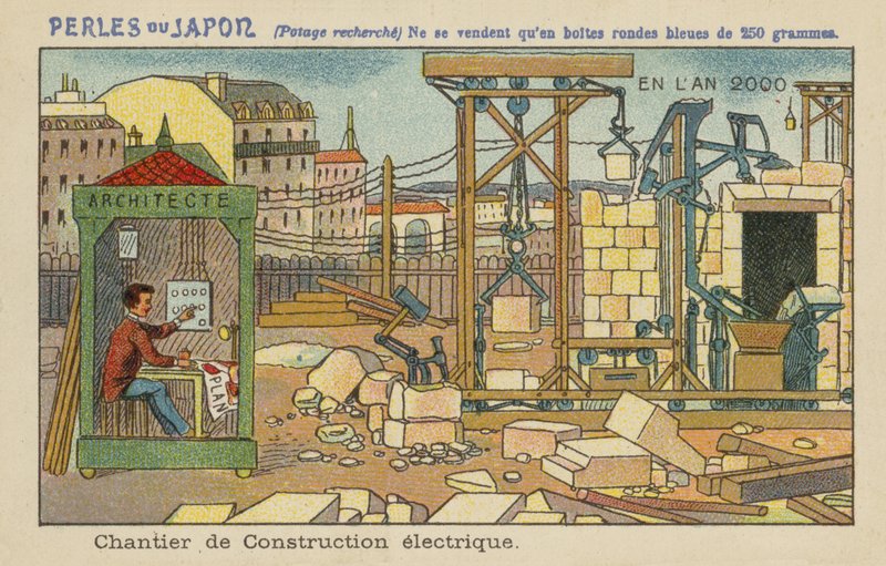 Automated Electric Building Site in the Year 2000 by European School