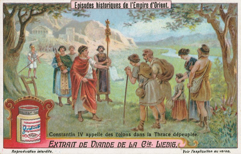Constantine IV, Liebig Card, Early 20th Century by European School