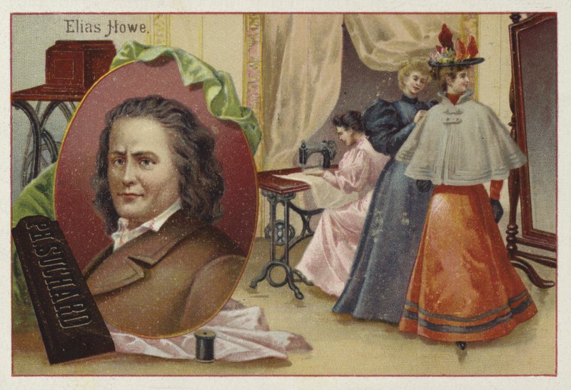 Elias Howe, American inventor and pioneer of the sewing machine by European School