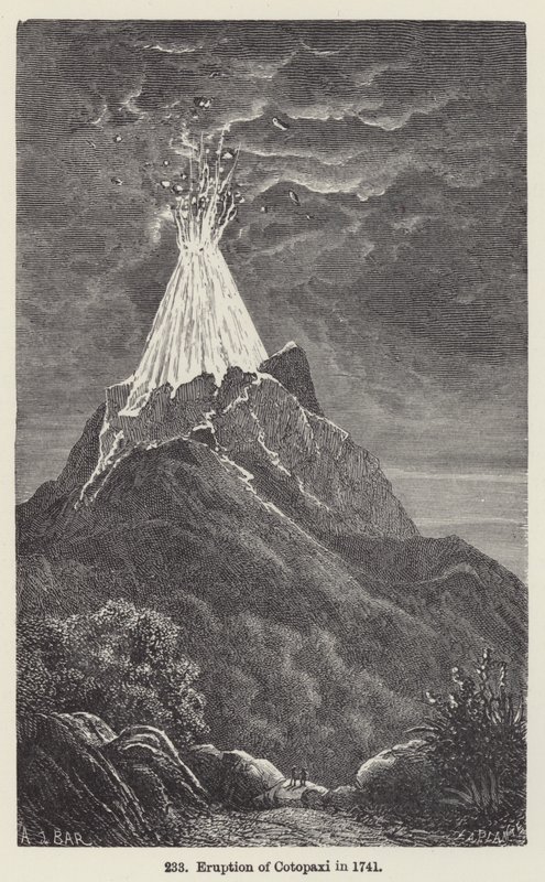 Eruption of Cotopaxi in 1741 by European School