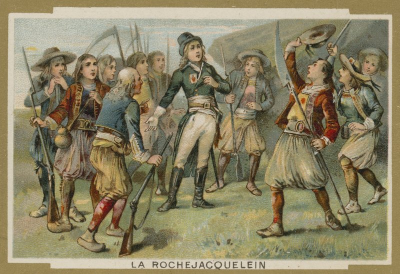 Henri de la Rochejacquelein addressing his soldiers, Vendee Revolt, French Revolution by European School