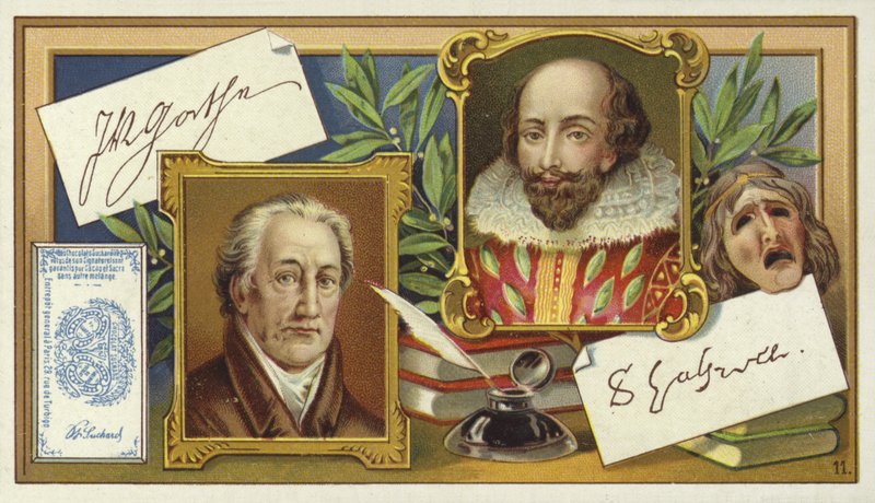 Johann Wolfgang von Goethe and William Shakespeare by European School