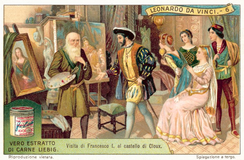 King Francis I of France visiting Leonardo da Vinci at Clos Luce by European School