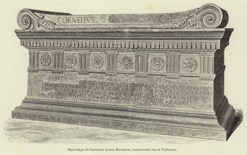 Sarcophagus of Cornelius Lucius Scipio, Preserved in the Vatican by European School