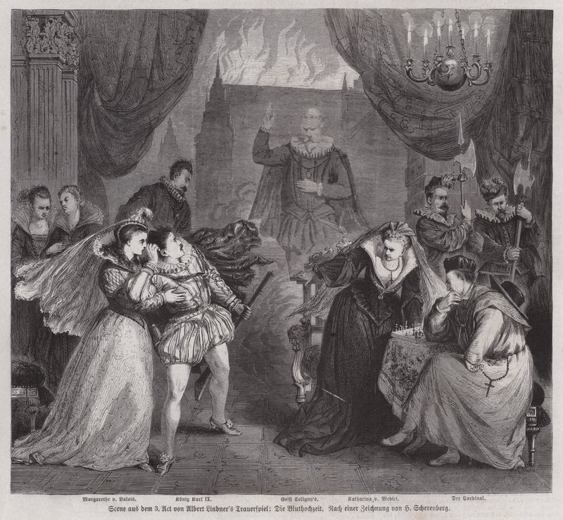 Scene from Act III of German playwright Albert Lindner