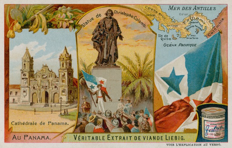 Statue of Christopher Columbus, Antilles and Panama Cathedral by European School