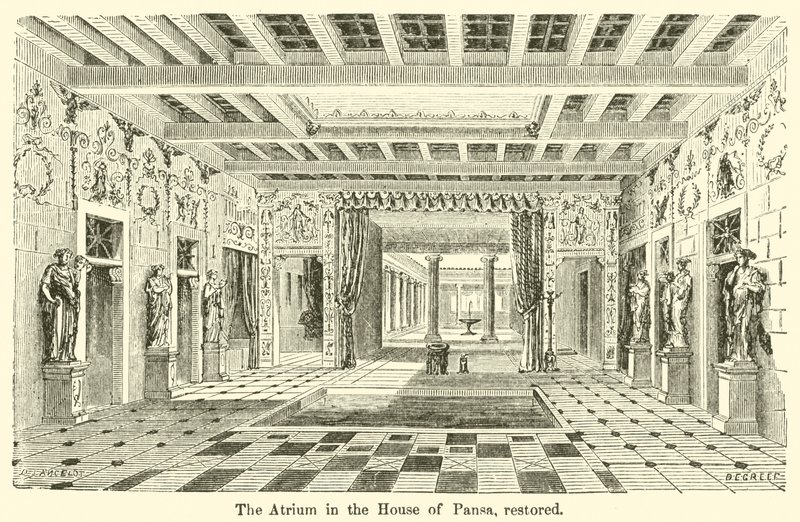 The Atrium in the House of Pansa, Restored by European School