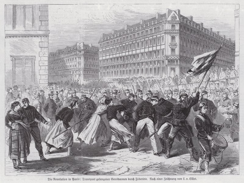 Women Attacking Captured Gendarmes Being Escorted by National Guards, Paris Commune by European School