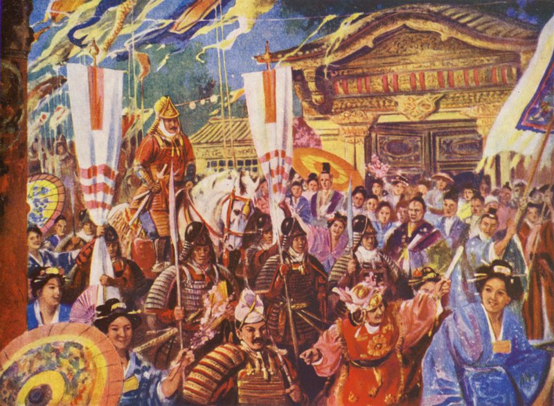 Yoritomo Becomes Shogun, AD 1192 by European School