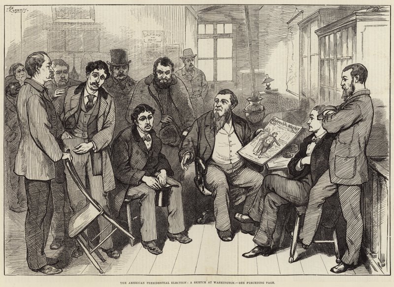 The American Presidential Election, a Sketch at Washington by Felix Regamey