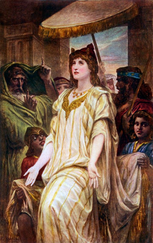 Esther pleading for her people by Felix-Joseph (after) Barrias