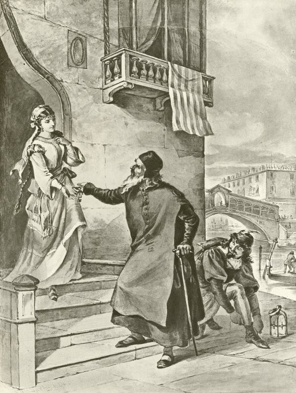 Merchant of Venice. Act II, Scene V by Felix Octavius Carr Darley