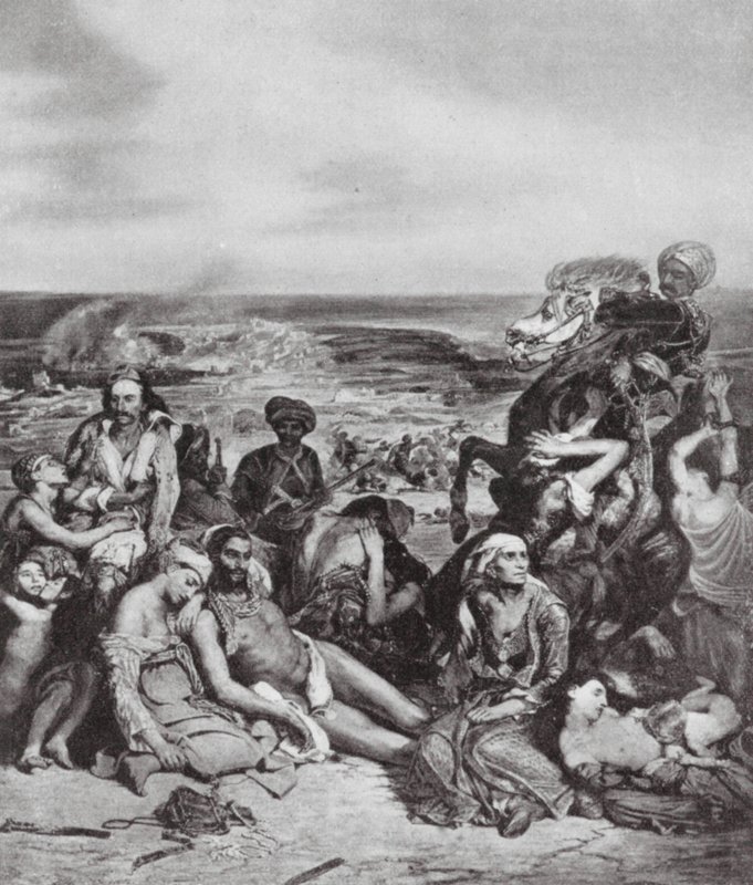 The Massacres in Chios by Ferdinand Victor Eugene (after) Delacroix