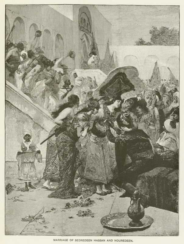 Marriage of Bedredeen Hassan and Nouredeen by Fernand Cormon