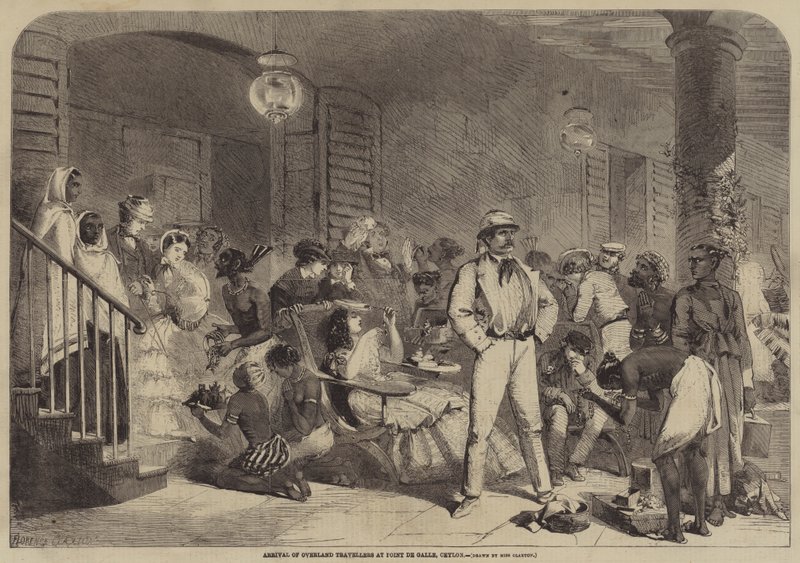 Arrival of Overland Travellers at Point de Galle, Ceylon by Florence Claxton