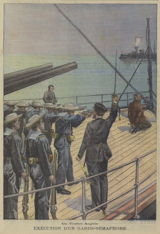 A British traitor: execution of a semaphore signaller on board a warship by Fortune Louis Meaulle