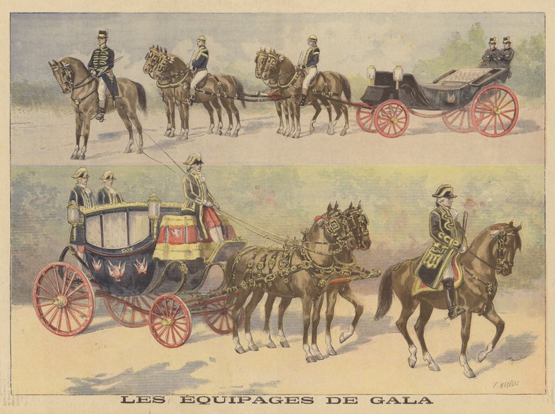 Carriages Used by the Tsar and Tsarina of Russia on Their Visit to France by Fortune Louis Meaulle