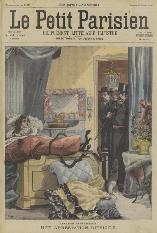 The difficult arrest of a snake charmer by Fortune Louis Meaulle