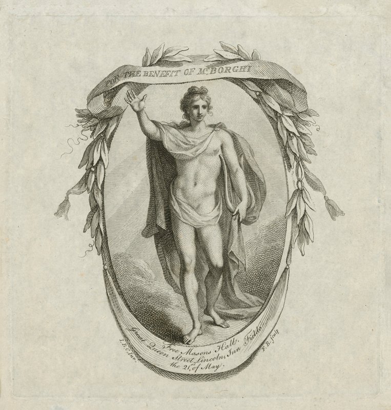 Concert Ticket: For the Benefit of Mr Borghi by Francesco (after) Bartolozzi
