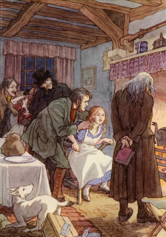 Illustration for The Cricket on the Hearth by Charles Dickens by Francis Donkin Bedford