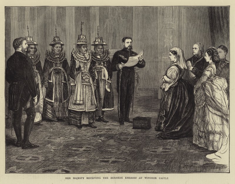 Her Majesty receiving the Burmese Embassy at Windsor Castle by Francis S. Walker