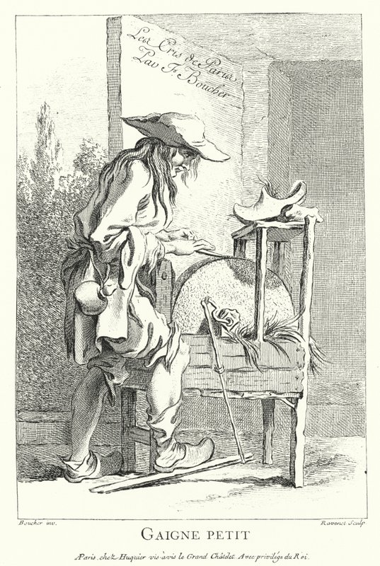Knife grinder by Francois (after) Boucher