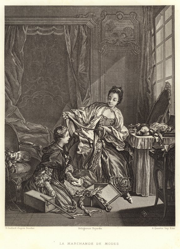 The Fashion Merchant by Francois (after) Boucher