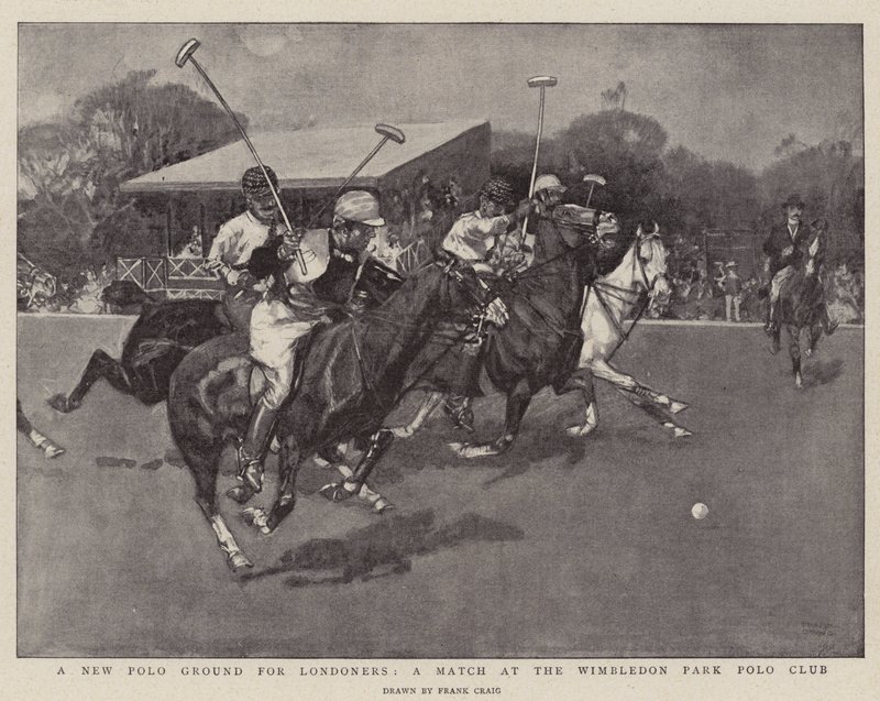 A New Polo Ground for Londoners, a Match at the Wimbledon Park Polo Club by Frank Craig
