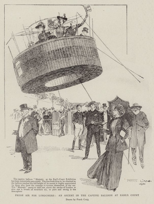 Fresh Air for Londoners, an Ascent in the Captive Balloon at Earl