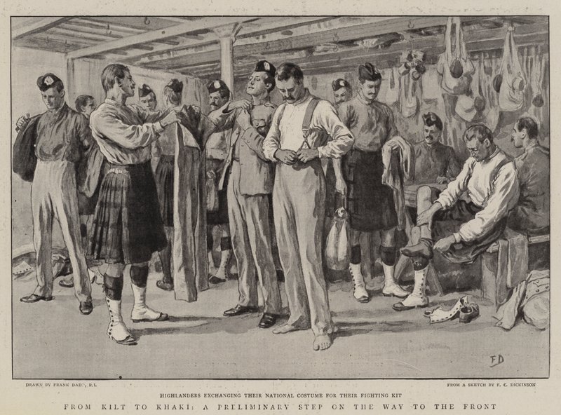 From Kilt to Khaki, a Preliminary Step on the Way to the Front by Frank Dadd