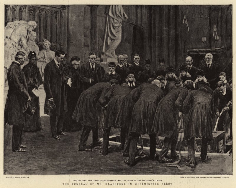 The Funeral of Mr Gladstone in Westminster Abbey by Frank Dadd