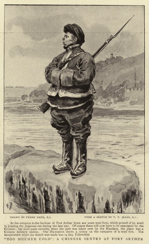 Too Muchee Colo, a Chinese Sentry at Port Arthur by Frank Dadd