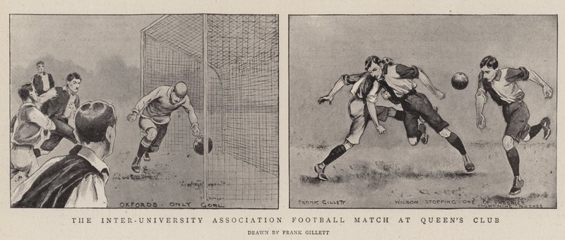 The Inter-University Association Football Match at Queen