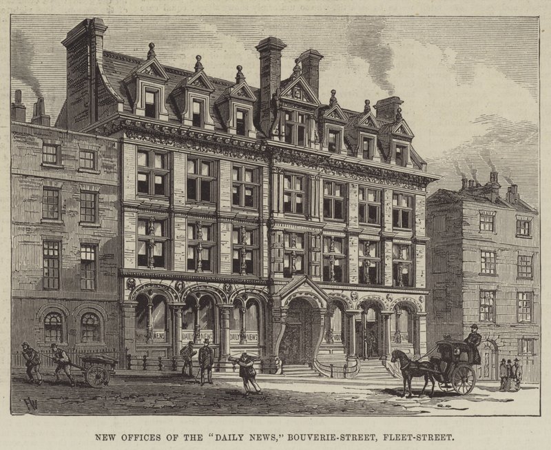 New Offices of the Daily News, Bouverie-Street, Fleet-Street by Frank Watkins