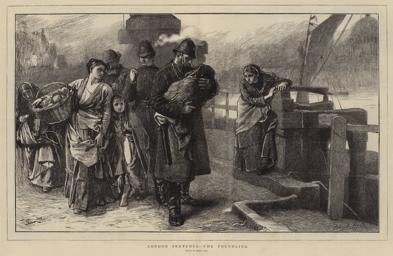 London Sketches, the Foundling by Frank (after) Holl