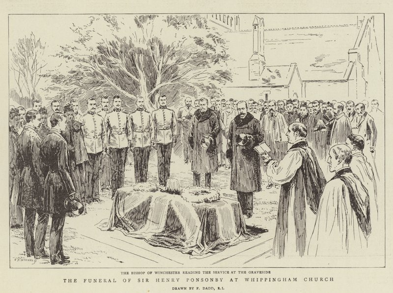 The Funeral of Sir Henry Ponsonby at Whippingham Church by Frank Dadd