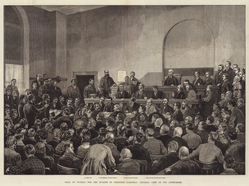 Trial of Guiteau for the Murder of President Garfield, General View of the Court-Room by Frank Dadd