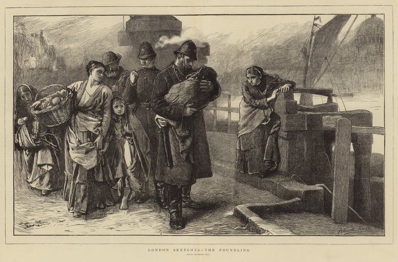 London Sketches - The Foundling by Frank Holl