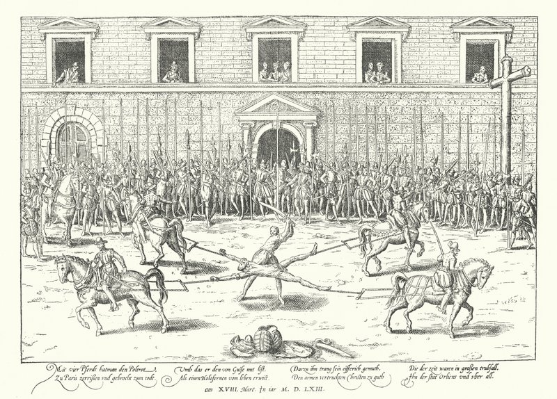 Execution of Jean de Poltrot for the Murder of Francis, Duke of Guise, Paris by Franz Hogenberg