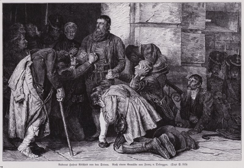 Andreas Hofer Saying Farewell to His Followers Before Being Taken to Mantua for His Execution by Franz von (after) Defregger